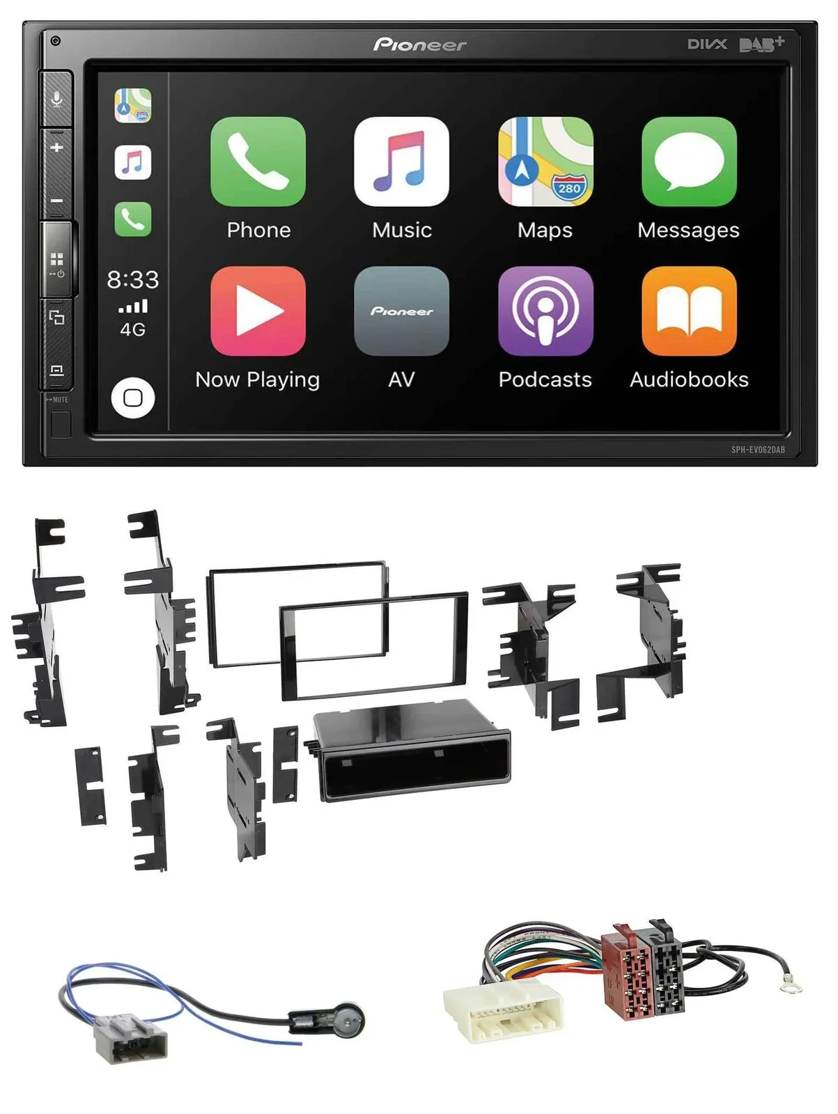 Pioneer USB MP3 DAB 2DIN Bluetooth Autoradio für Nissan Versa Tiida C11 2007-201