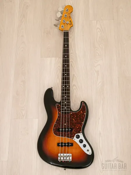 Бас-гитара Fender Jazz Bass 1962 Vintage Reissue JB62-60 JJ Sunburst w/case Japan 1985