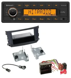 Continental 1DIN USB AUX MP3 Autoradio für Smart ForTwo (451, 2010-2015)