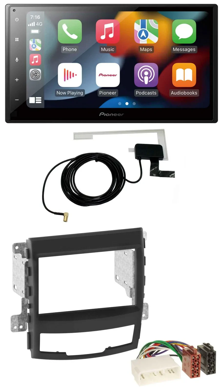 Pioneer MP3 USB Bluetooth DAB 2DIN Autoradio für SSangYong Korando 10-13