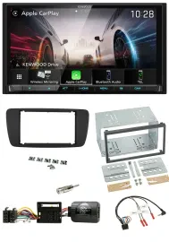 Kenwood Lenkrad 2DIN USB DAB Bluetooth Autoradio für Seat Ibiza ab 08 nitschwarz