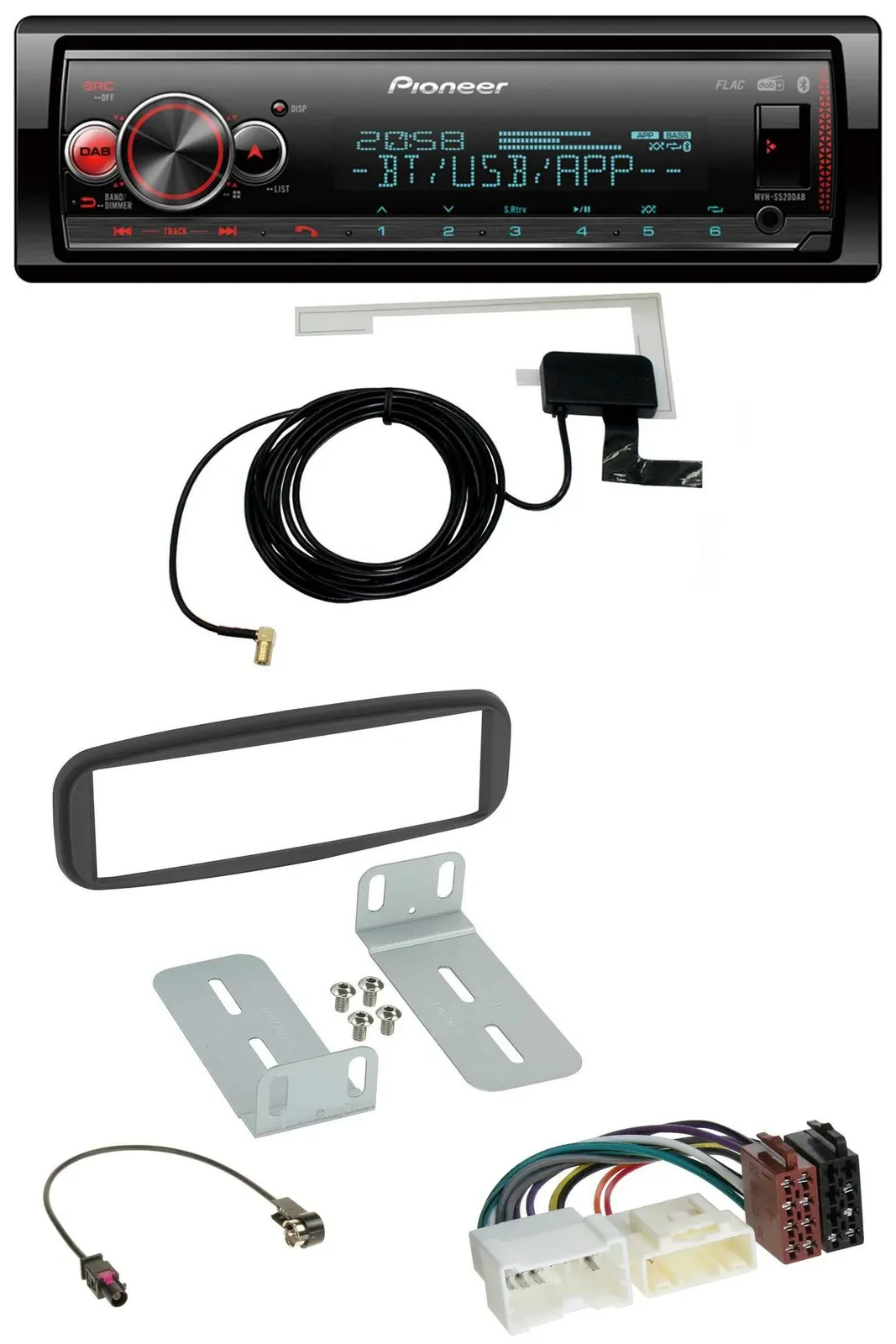 Pioneer Bluetooth DAB USB MP3 Autoradio für Renault Clio (2012-2017)