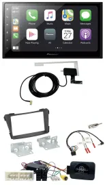 Pioneer USB Lenkrad 2DIN Bluetooth DAB Autoradio für Hyundai i40 VF ab 16 schwar