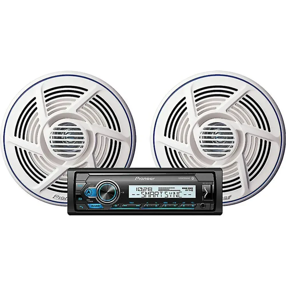 Автомагнитола для лодки Pioneer MXT-MS316BT Single DIN с 6.5" динамиками (набор, пара)