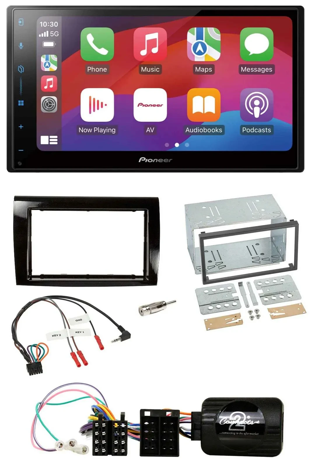 Pioneer DAB USB Lenkrad Bluetooth 2DIN Autoradio für Fiat Bravo 2007-2014