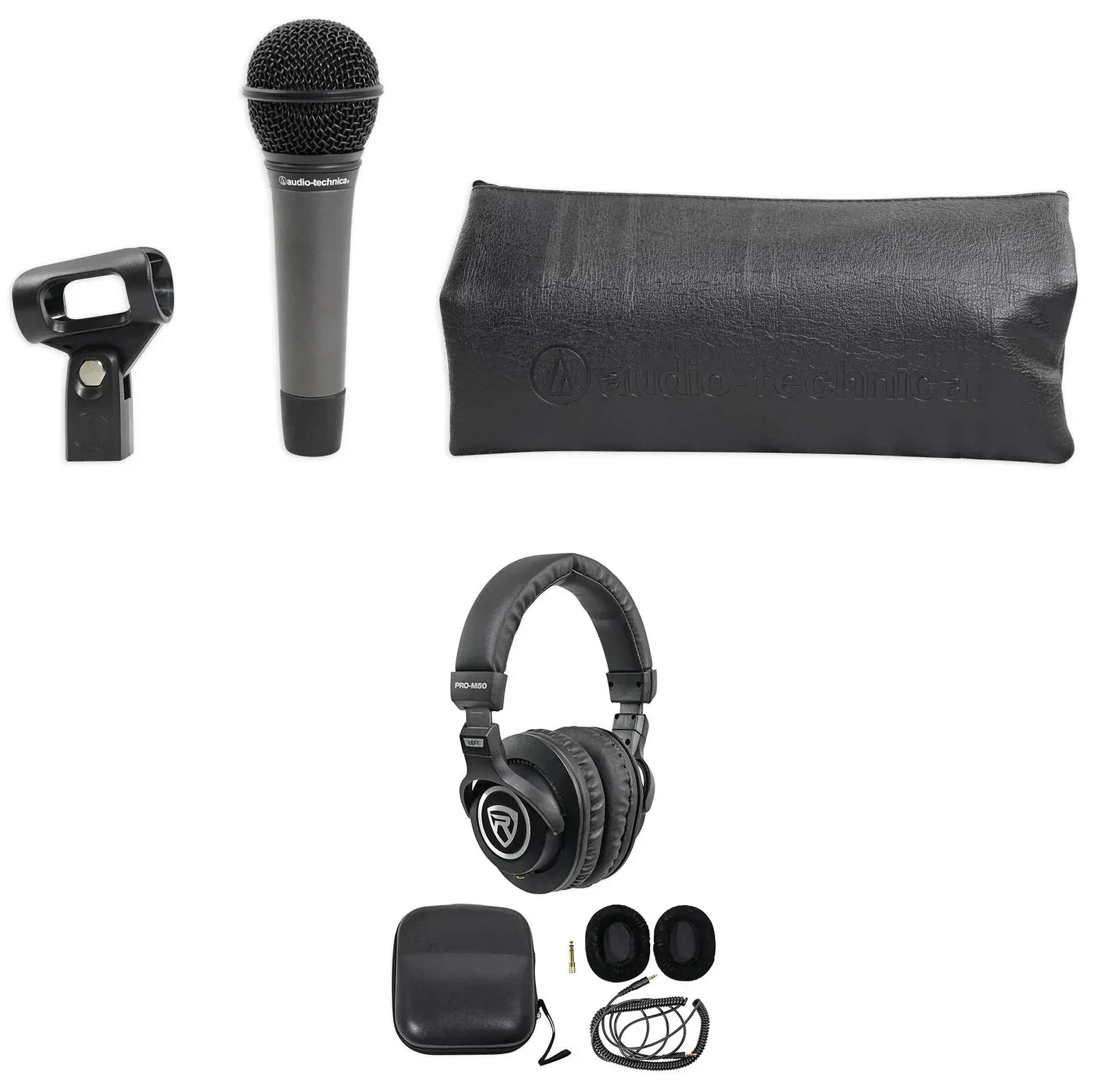 Микрофон проводной Audio-technica ATM410 Black с наушниками