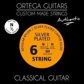 NYA12N Authentic Комплект струн для классической гитары 1/2, посеребренная медь, Ortega