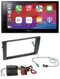Pioneer DAB USB MP3 Bluetooth 2DIN Autoradio für Audi A4 B7 04-08 Aktivsystem MO