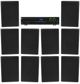 Настенная акустика JBL Rock Slim 70B Black с усилителем (10 штук)