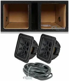 2) Kicker 44L7S12-4 L7S124 12" 3000W Solo Baric L7 Car Subwoofers+Vented Sub Box