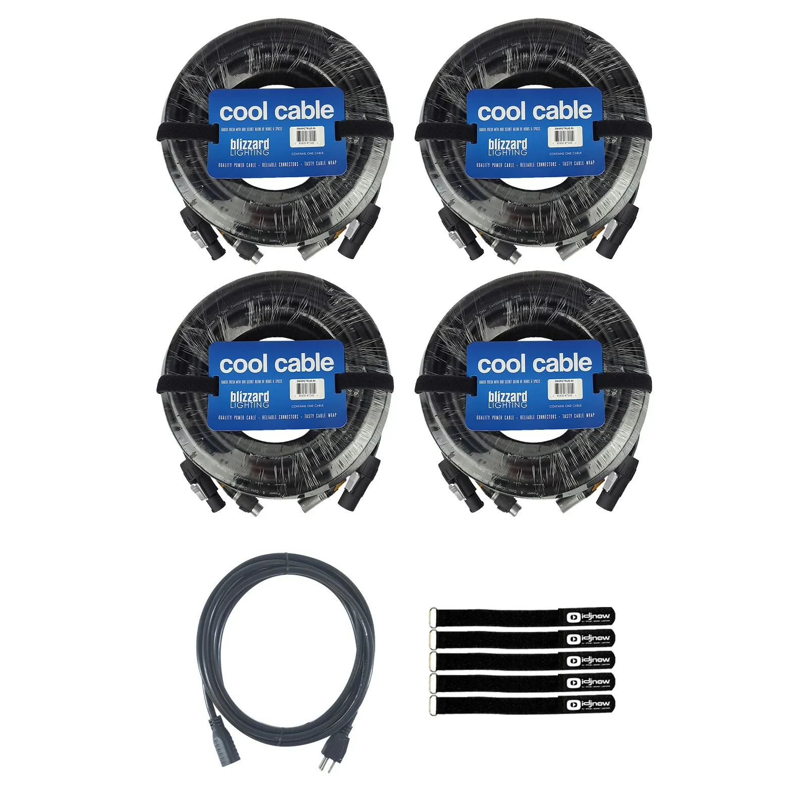 DMX-кабель Blizzard DMXPCT-50 Black 15 м с аксессуарами (4 штуки)