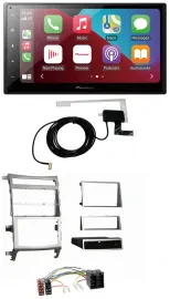 Pioneer USB Bluetooth DAB MP3 2DIN Autoradio für Hyundai ix55 2009-2012 silber