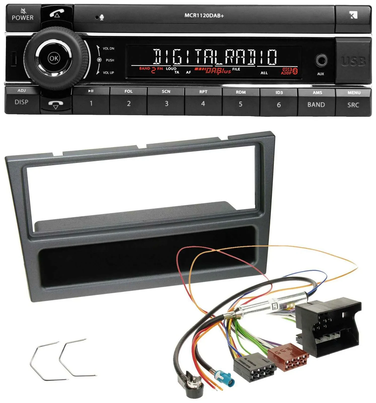 Kienzle Bluetooth MP3 USB DAB Autoradio für Opel Corsa C Meriva Vectra C Signum