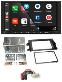 JBL USB 2DIN MP3 Bluetooth AUX Autoradio für Fiat Sedici Suzuki SX 4 ab 06