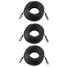 Микрофонный кабель HA 3 Pack Value Series XLR M to F Professional Microphone Cable - 100' 3 шт.