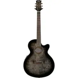 Электроакустическая гитара Mitchell Exotic Series Acoustic-Electric Quilted Ash Burl Midnight Blk Edge Brst