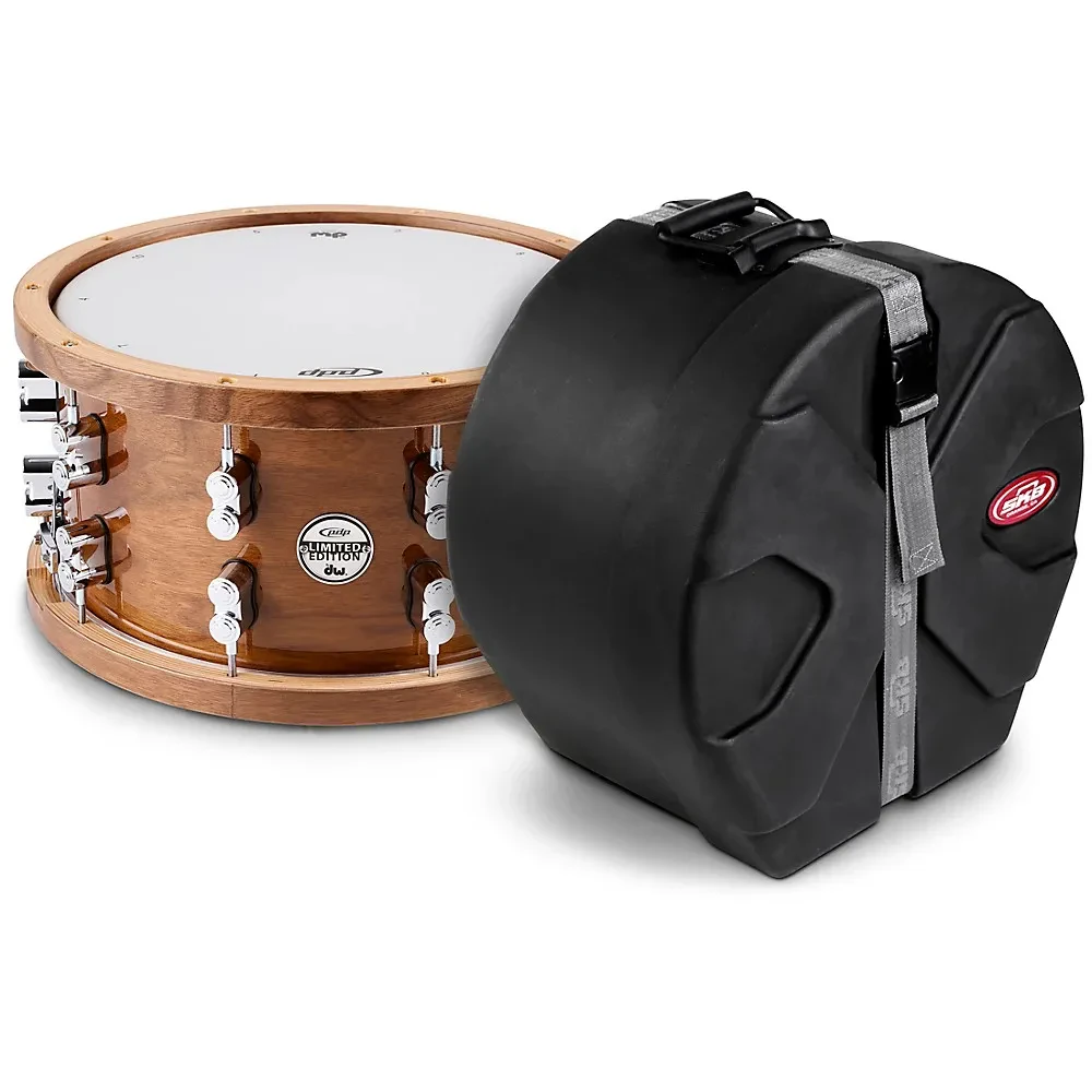 PDP by DW LE Dark Stain Walnut/Maple Snare With SKB Case