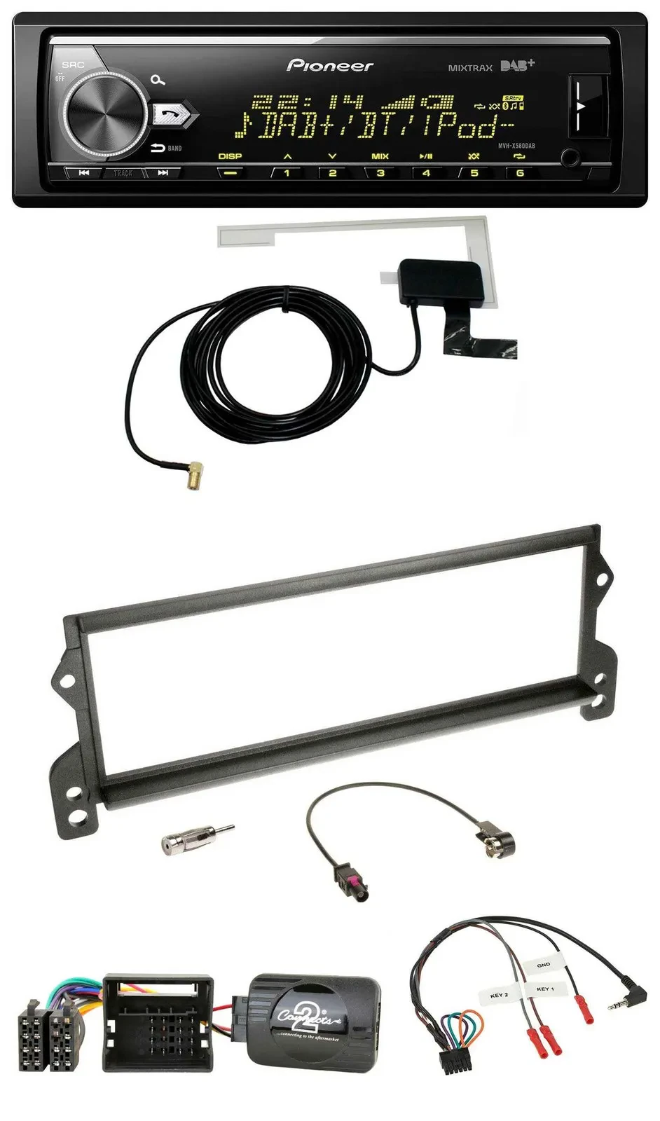 Pioneer Bluetooth DAB USB Lenkrad Autoradio für Mini (2001-2006 MOST)