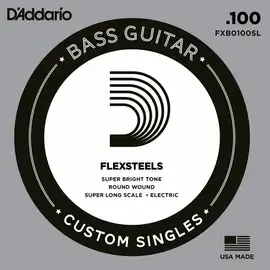 Струна одиночная D'Addario FXB100SL Flex Steels 100