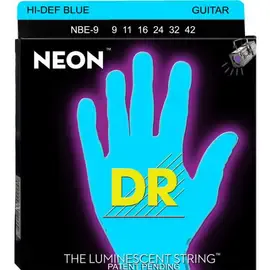 Струны для электрогитары DR Strings NBE-9 Neon Blue 9-42