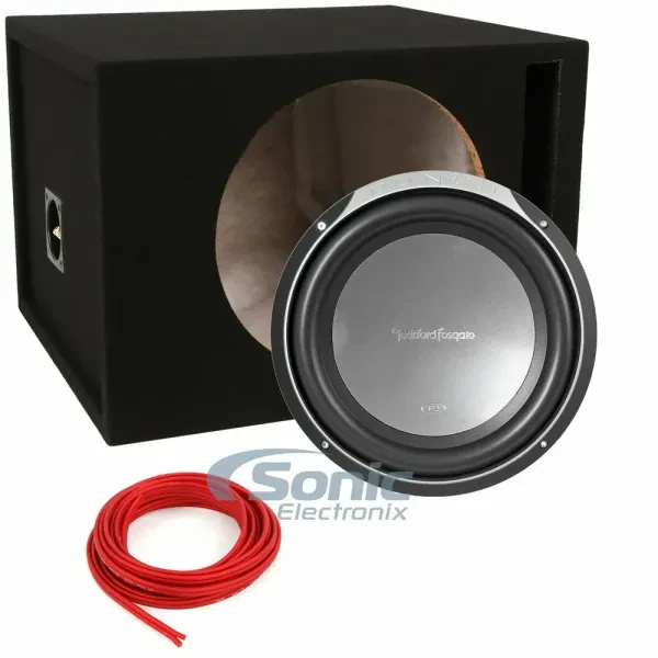 Rockford Fosgate P2D4-12 400W 12" Subwoofer w/ Vented Enclosure and Speaker Wire