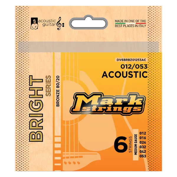 Струны для акустической гитары Markbass Bright Series Bronze 80/20 12-53