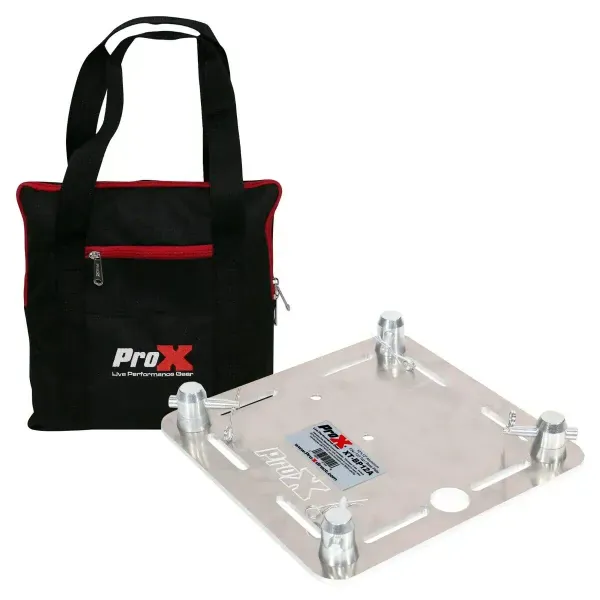 ProX XT-BP12A 12" x 12" F34 8mm Aluminum Top Plate with Padded Gig Bag