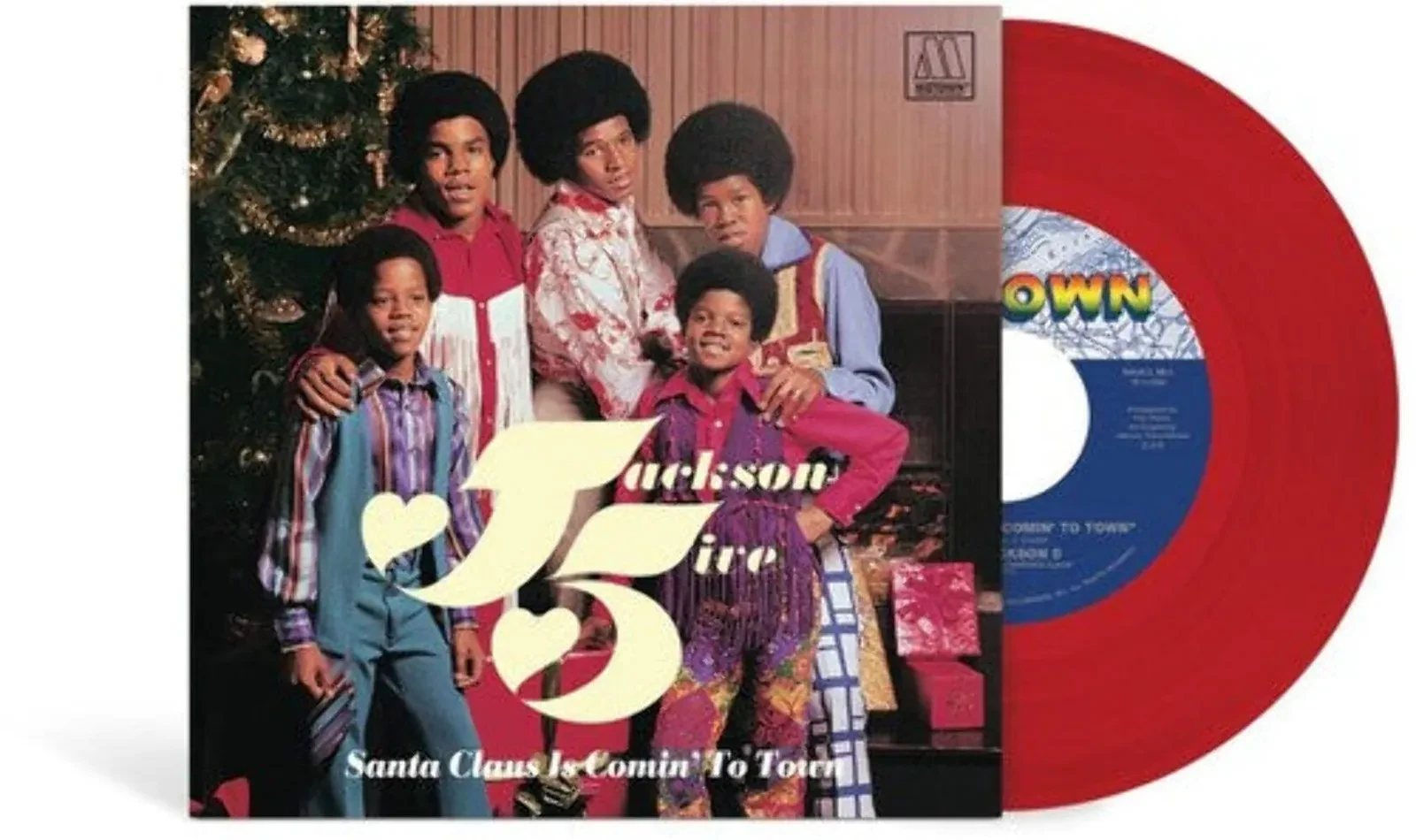 Виниловая пластинка The Jackson 5 - Santa Claus Is Comin' To Town [7"] [Red Vinyl] NEW Vinyl