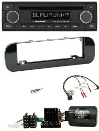 Blaupunkt Lenkrad Bluetooth DAB CD USB Autoradio für Fiat Panda 12-20 schwarz gl