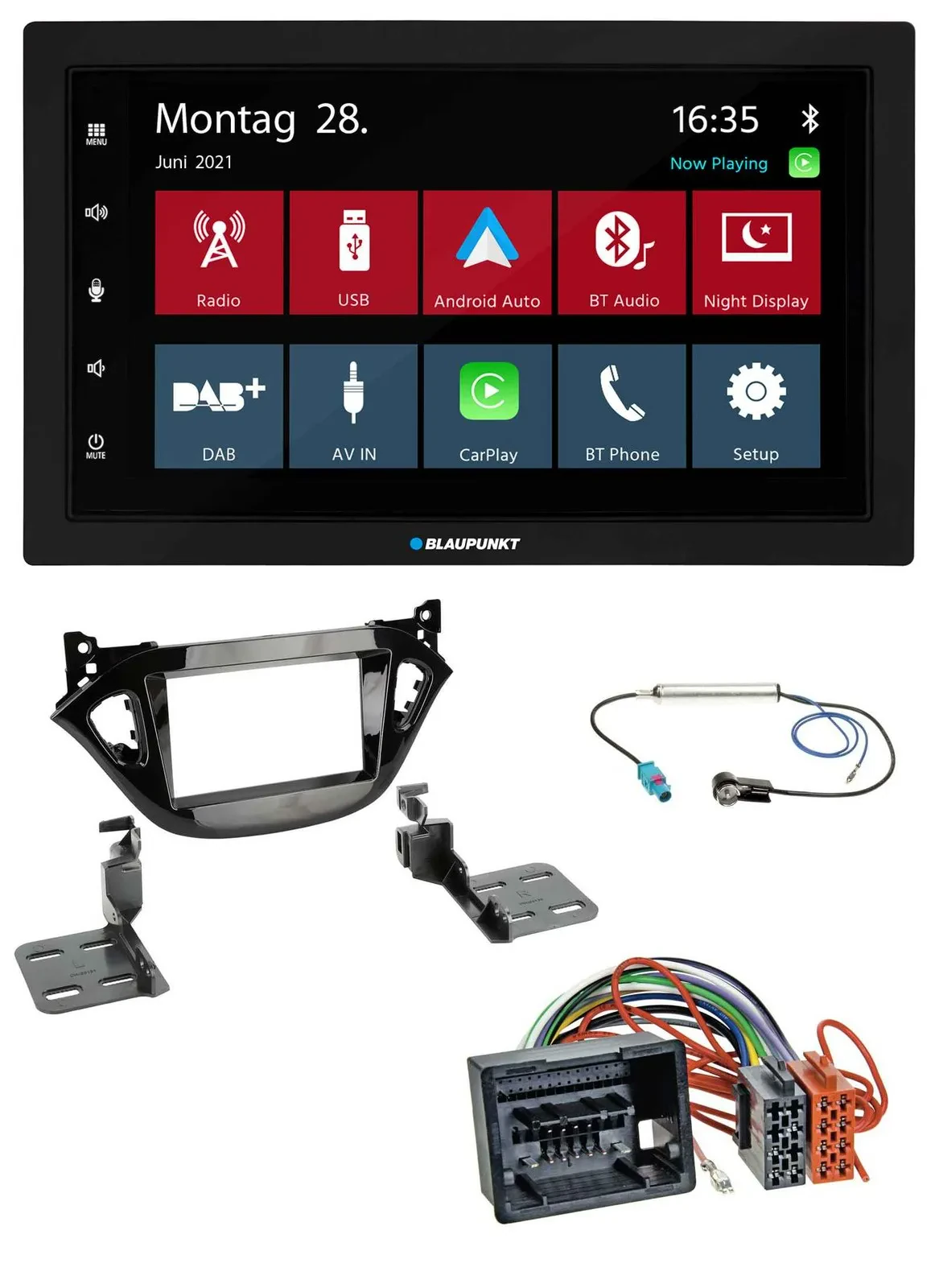 Blaupunkt MP3 Bluetooth DAB 2DIN USB Autoradio für Opel Adam Corsa E 2017-2019