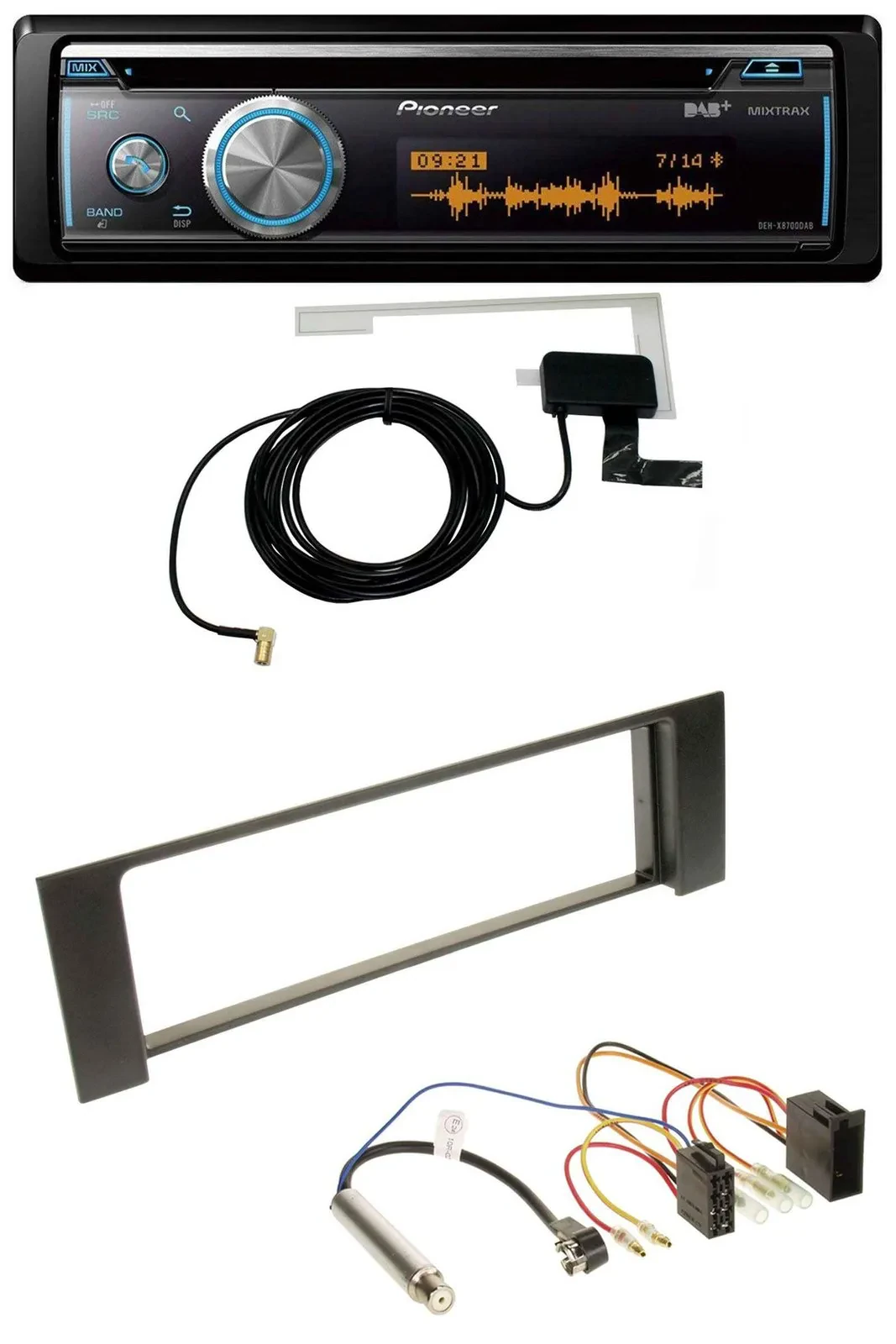 Автомагнитола Pioneer Bluetooth DAB MP3 USB CD для Audi A4 (B6, 2000–2004)