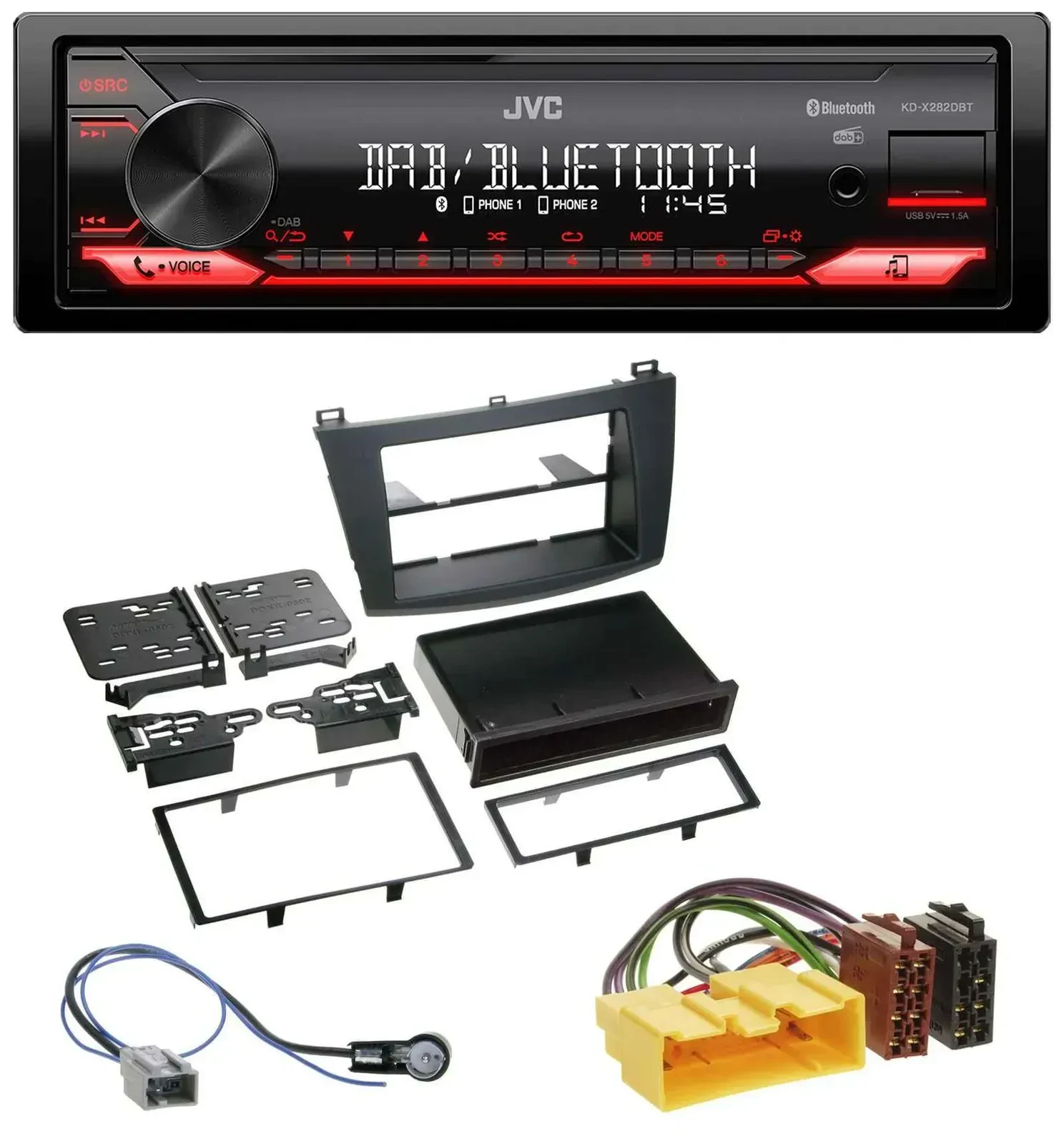 Автомагнитола для Mazda 3 (с 2009) JVC Bluetooth, USB, DAB, MP3