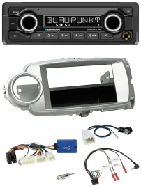 Автомагнитола для Toyota Yaris (2011–2014) Blaupunkt Bluetooth DAB USB серебристая