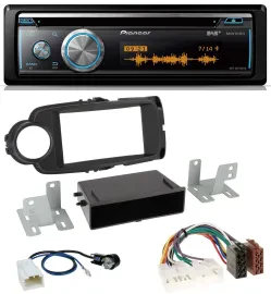 Автомагнитола Pioneer MP3 DAB USB CD Bluetooth для Toyota Yaris (2011–2014) черная