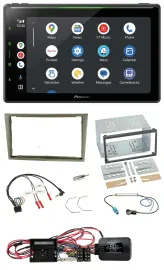 Pioneer 2DIN Lenkrad USB Bluetooth DAB Autoradio für Opel Corsa D satin-stone 09