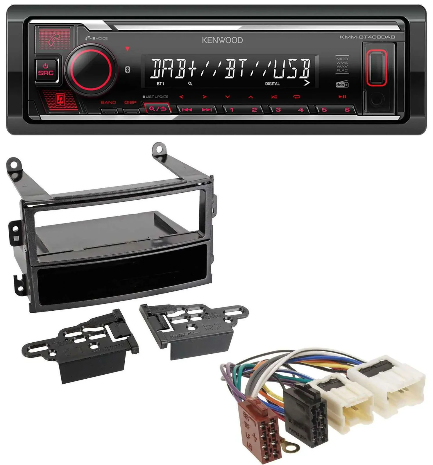Автомагнитола для Nissan 350Z Roadster 2003–2005 Kenwood Bluetooth USB DAB MP3