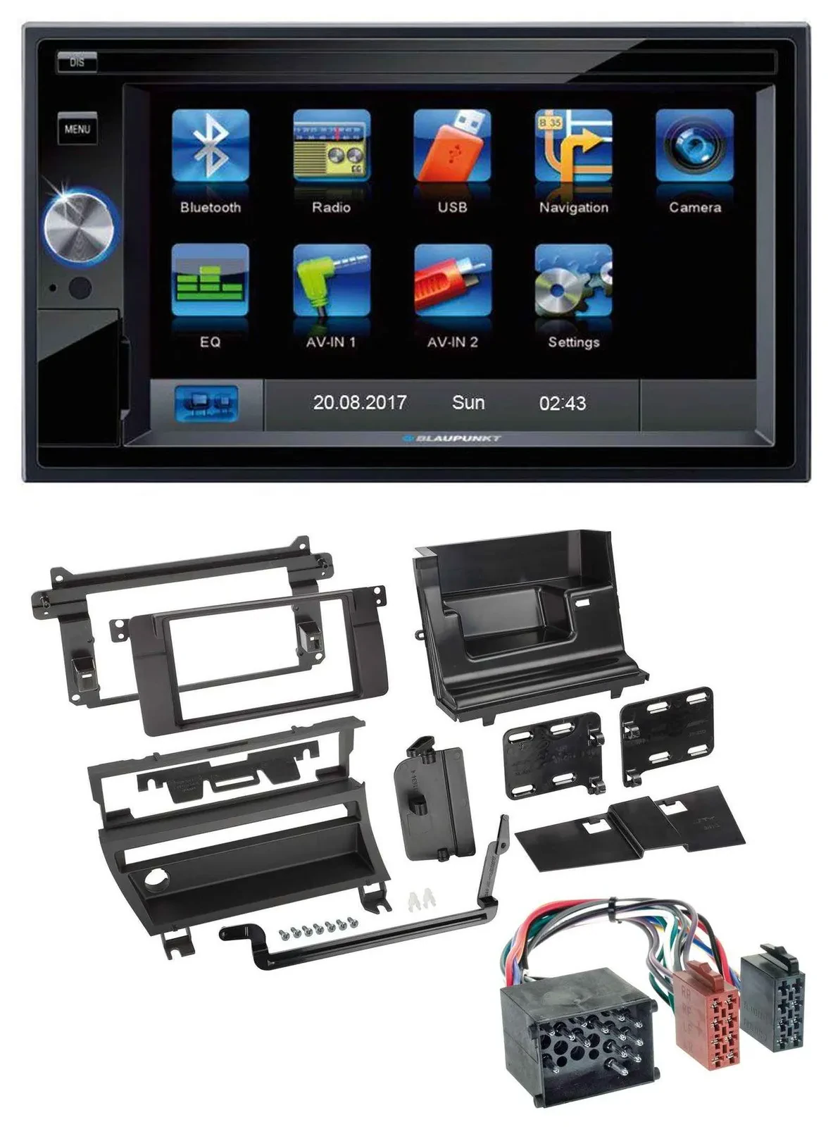 Blaupunkt SD Bluetooth 2DIN MP3 USB AUX Autoradio für BMW 3er 1999-2002 1 Schalt