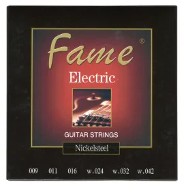 Fame E-Gitarrensaiten, 09-42 Round Wound, Nickel Plated, E-Git. Saiten