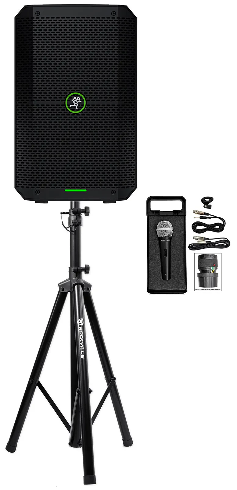 Портативная акустическая система Mackie Thump GO Black со стойкой и микрофоном