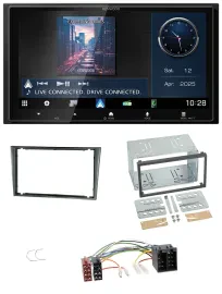 Автомагнитола для Opel Corsa C (2000–2004) Kenwood 2-DIN, Bluetooth, USB, DAB, MP3, ISO