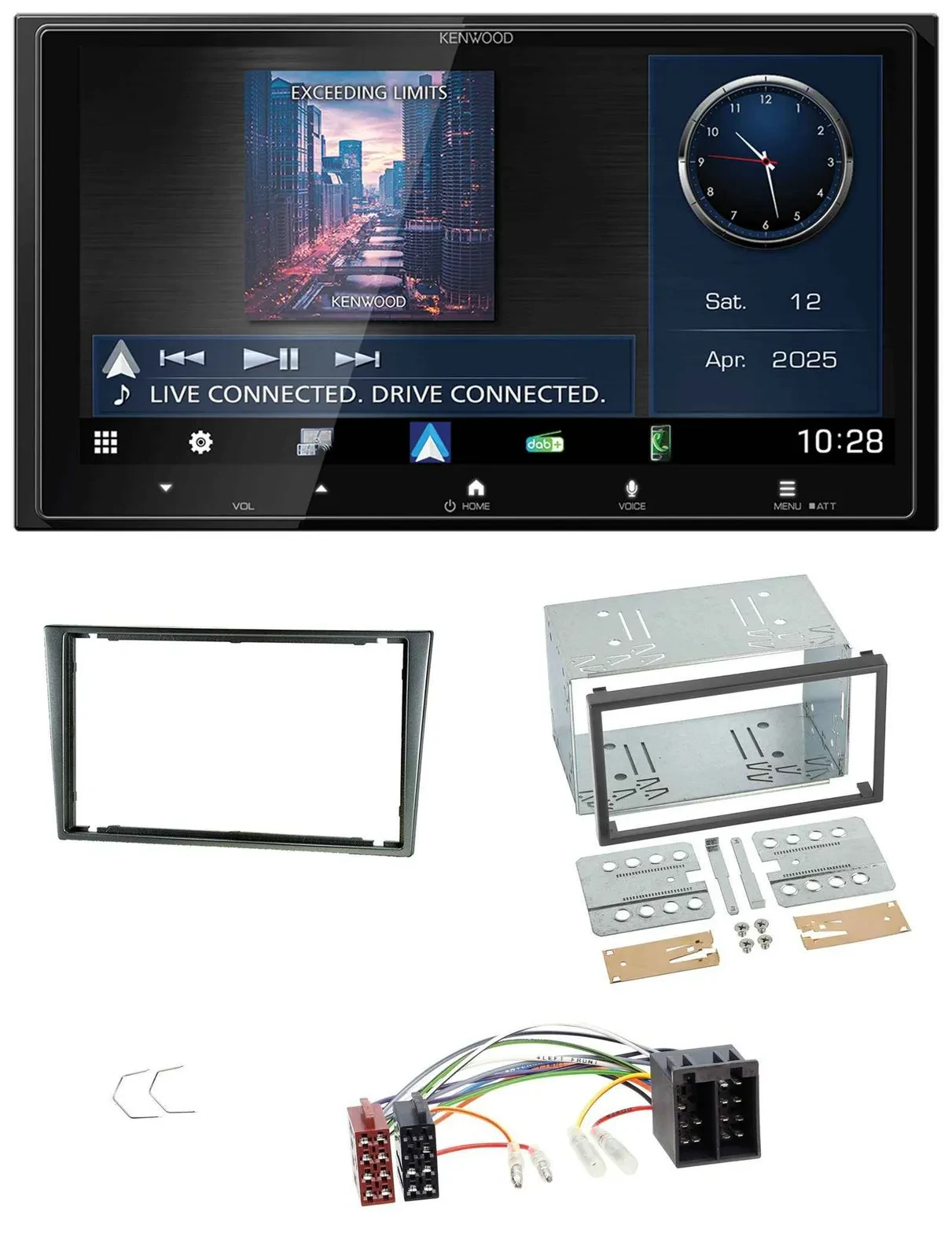Автомагнитола для Opel Corsa C (2000–2004) Kenwood 2-DIN, Bluetooth, USB, DAB, MP3, ISO