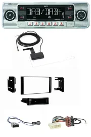 Dietz Bluetooth USB MP3 DAB Autoradio für Nissan Micra 2013-2017 schwarz matt