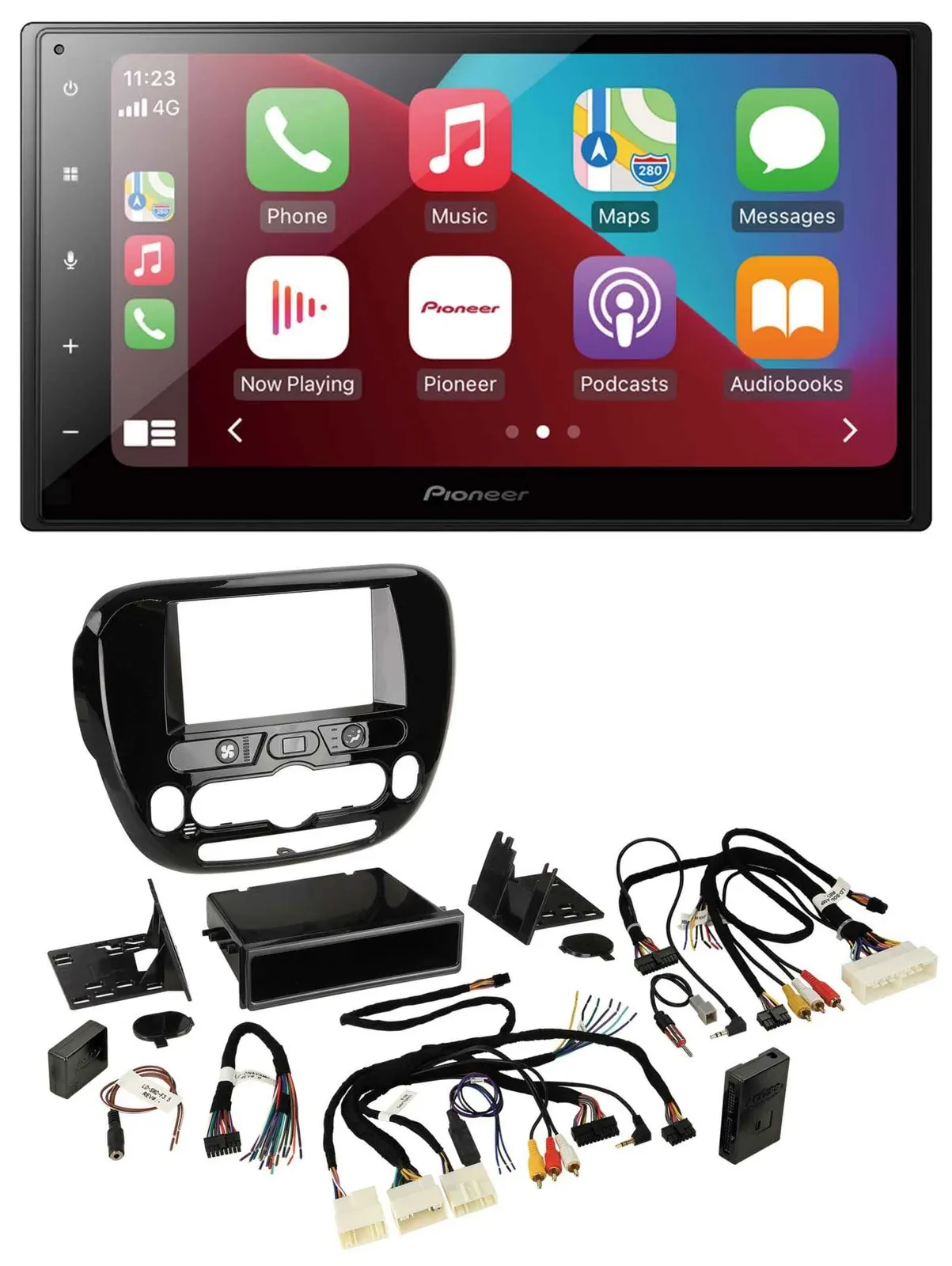 Автомагнитола для Kia Soul (с 2014) Pioneer 2 DIN, DAB, Bluetooth, USB, поддержка управления на руле