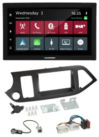Автомагнитола Blaupunkt 2DIN, DAB, Bluetooth, USB, MP3 для Kia Picanto (с 2011)