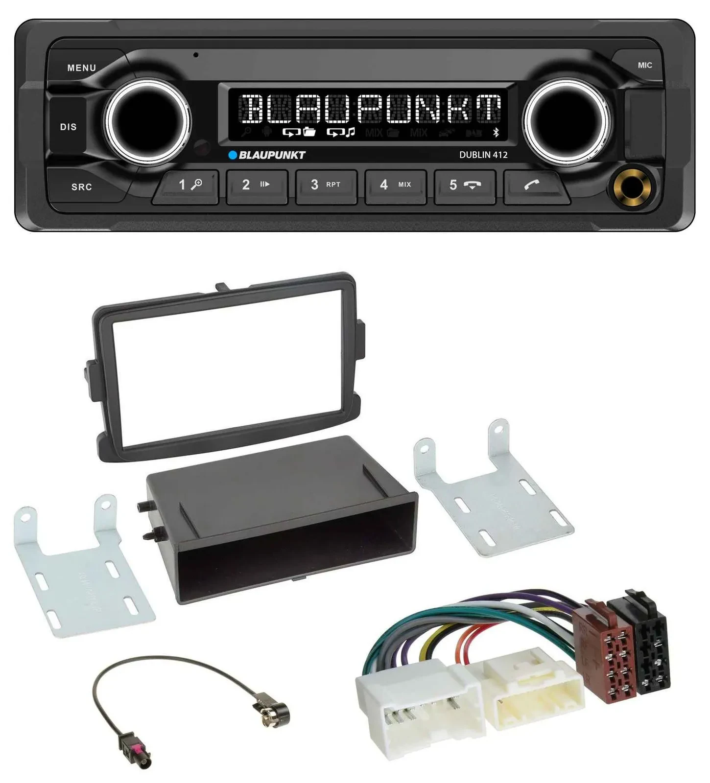 Автомагнитола для Dacia Logan, Sandero, Opel Vivaro Blaupunkt Bluetooth, USB, AUX, MP3