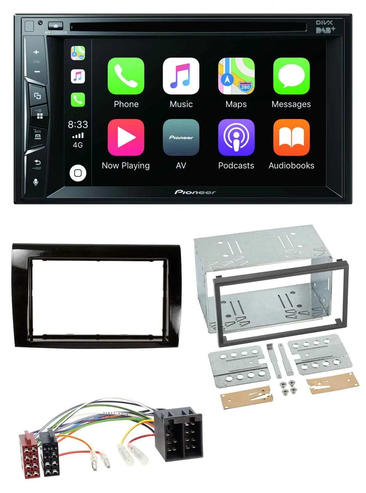 Автомагнитола для Fiat Bravo (с 2007) Pioneer 2DIN Bluetooth DAB USB DVD MP3