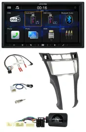 Alpine Bluetooth 2DIN Lenkrad DAB USB Autoradio für Toyota Yaris 2006-2011