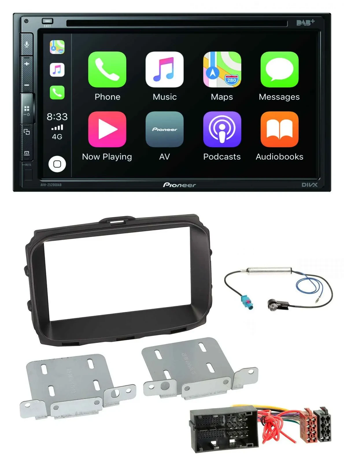 Автомагнитола для Alfa Giulietta 940 Facelift Pioneer 2-DIN, DVD, DAB, Bluetooth, USB, MP3