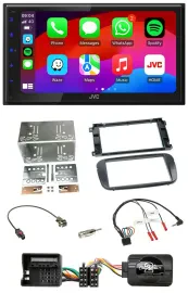 Автомагнитола JVC 2DIN Bluetooth DAB USB для Ford S‑Max/Mondeo 2007–2014 с поддержкой кнопок на руле