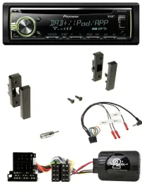 Автомагнитола Pioneer DAB, USB, MP3, CD, совместимая с кнопками на руле, для Audi A3 8L (1996–2000)